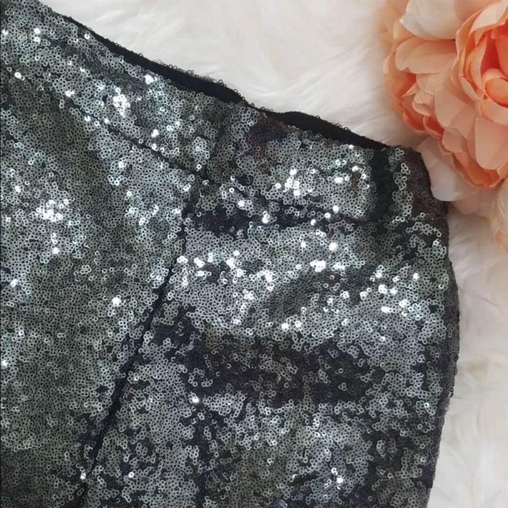 NWT ZARA GRAY SEQUINED MIDI SKIRT - Picture 8 of 8